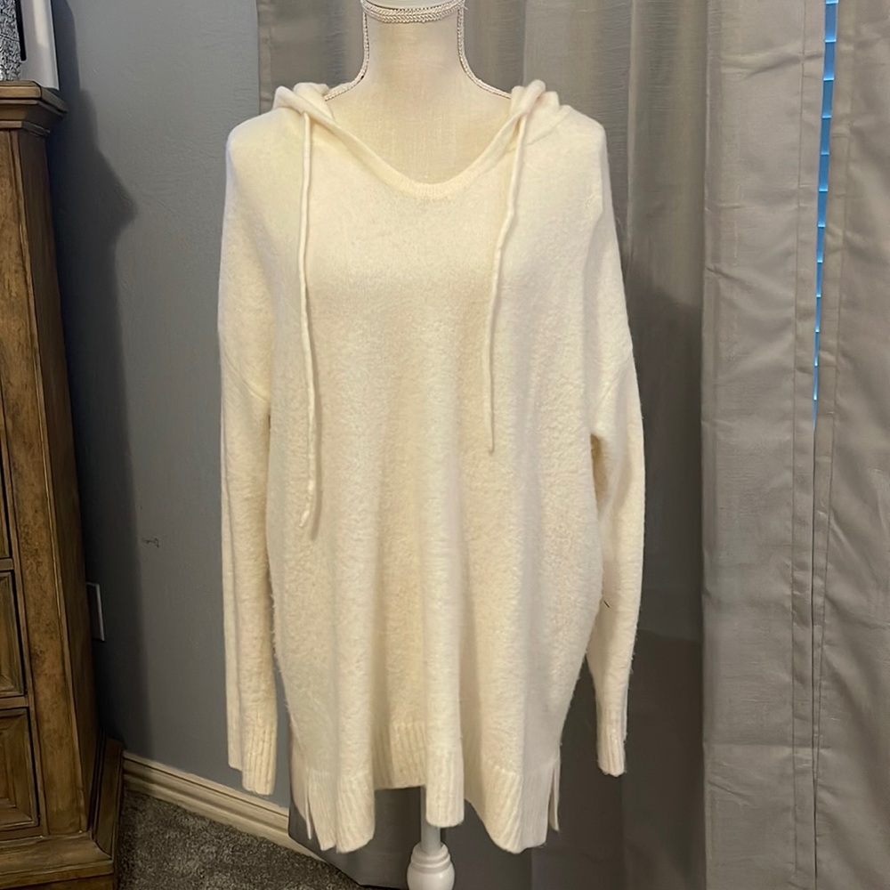 Lou & Grey for LOFT Fuzzy Hooded Sweater